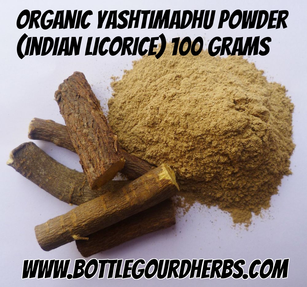 Organic Yashtimadhu (Yastimadhu) Powder Indian Licorice 100 grams ...